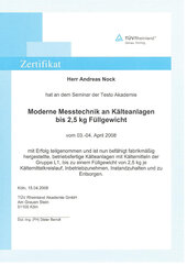 Moderne Messtechnik an Kälteanlagen bis 2,5 Kg Füllgewicht